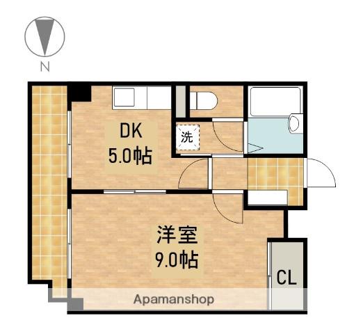 ホリホックイン八幡(1DK/5階)の間取り写真