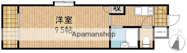 アップル第3マンション(ワンルーム/2階)の間取り写真