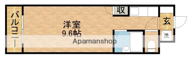 アップル第3マンション(1K/1階)の間取り写真