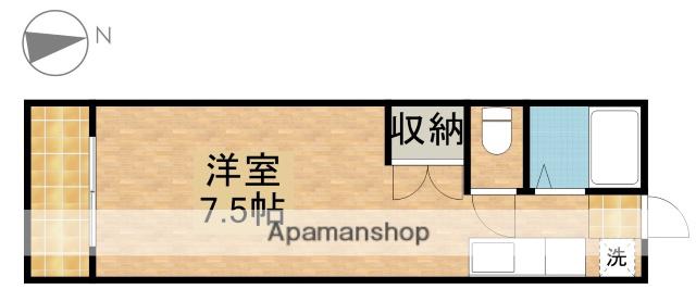 となりの花きゃべつ(1K/4階)の間取り写真