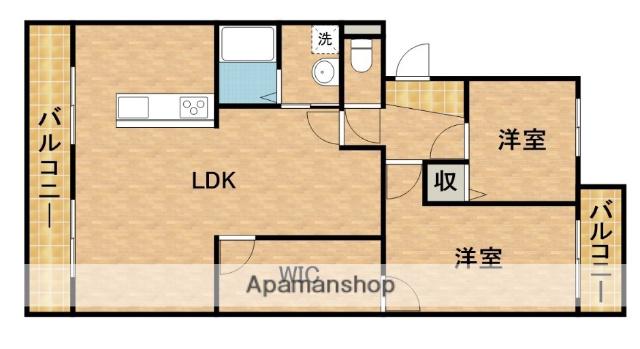フローラ蜆塚Ⅲ(2LDK/3階)の間取り写真
