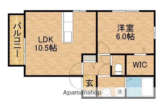 ウィルモア幸(1LDK/2階)の間取り写真