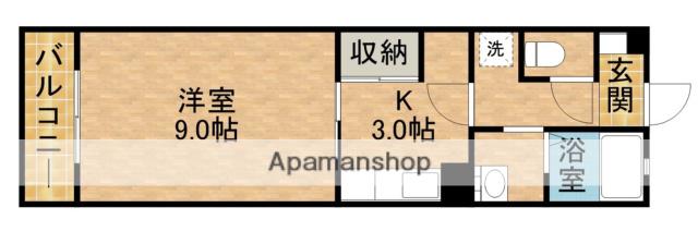 POINT幸(1K/2階)の間取り写真