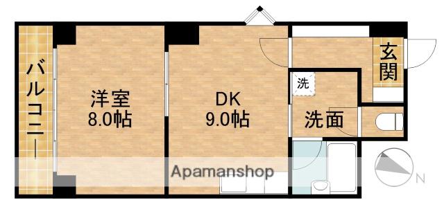 しきレジデンス真乃(1LDK/2階)の間取り写真