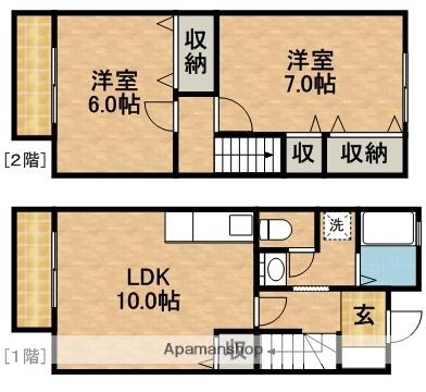 セジュールＮＡＯ(2LDK)の間取り写真