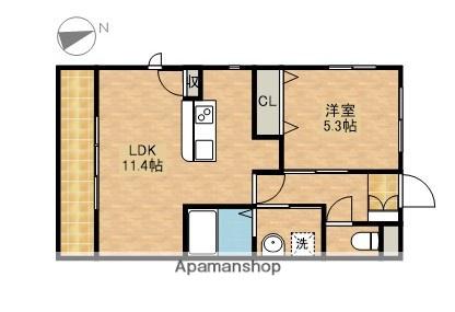TEA&CANE(1LDK/1階)の間取り写真