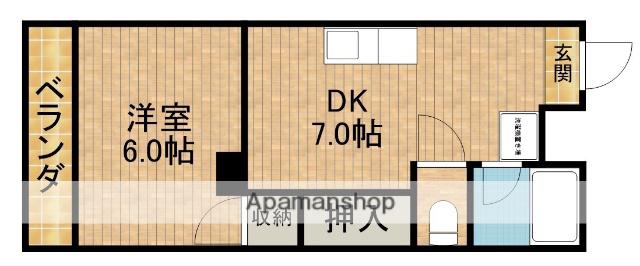 池谷ビル(1DK/3階)の間取り写真