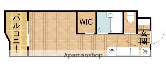 磐田グレイス第5マンション(1K/3階)の間取り写真
