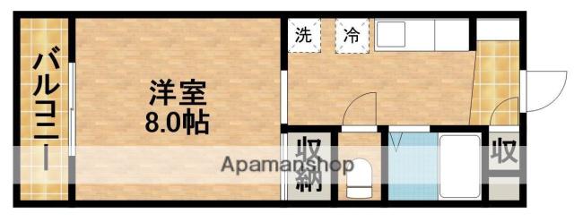 コスモス18(1K/1階)の間取り写真