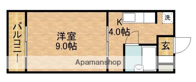 サンビレッジ(1K/3階)の間取り写真