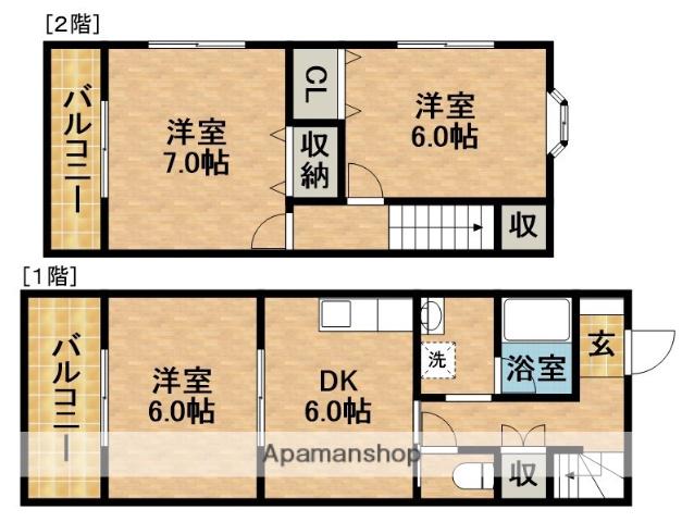 ＳＡＬＥＭ　Ｄ(3DK)の間取り写真