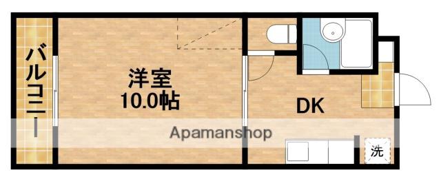 PRESTIGEⅠ(1DK/1階)の間取り写真