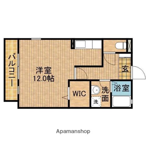 メゾン道原(ワンルーム/1階)の間取り写真