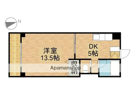 ビレッタ第1浜松(1DK/5階)の間取り写真