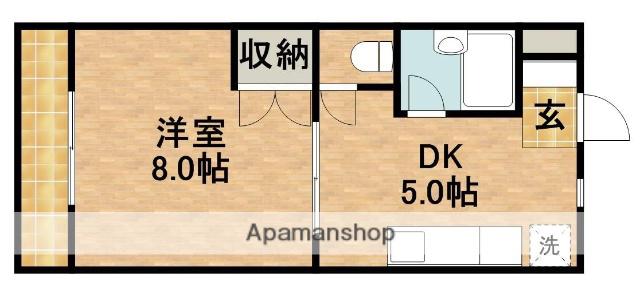 エルドラード(1DK/1階)の間取り写真