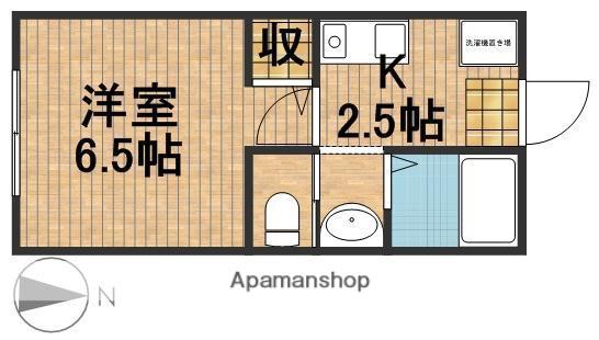 GRAVE幸(1K/1階)の間取り写真