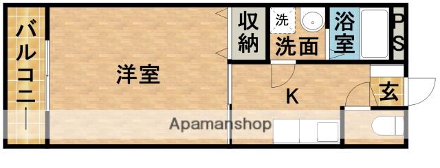 GREENAPPLE(1K/4階)の間取り写真