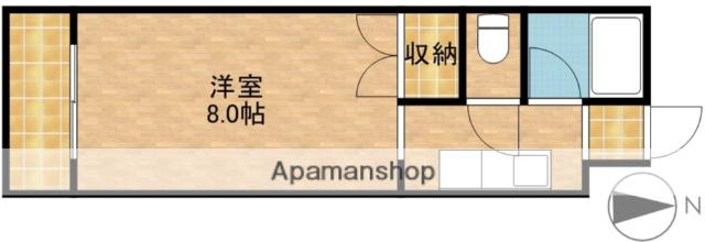 マンションヴィクトリーⅡ(1K/1階)の間取り写真