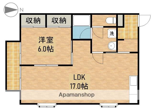 セントポーリアダイニ(1LDK/3階)の間取り写真