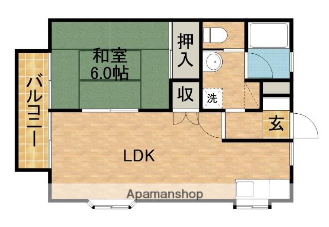 アドバンス(1LDK/1階)の間取り写真