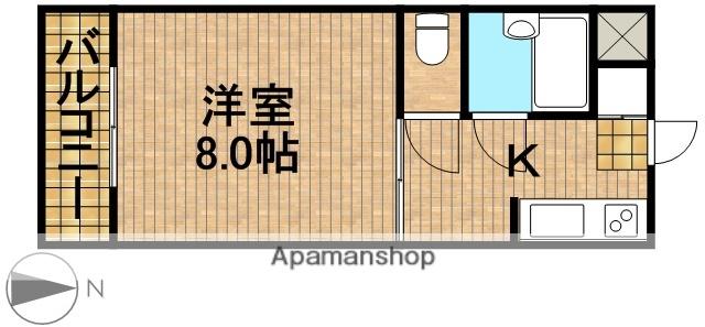 グローリアルS(1DK/2階)の間取り写真