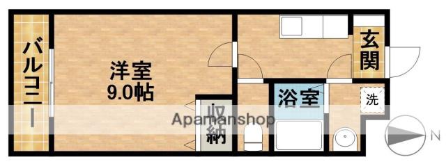 PROCEEDⅢ(1K/3階)の間取り写真