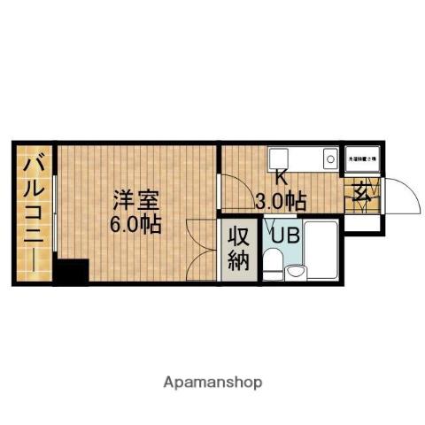 田代・PART10(1K/2階)の間取り写真