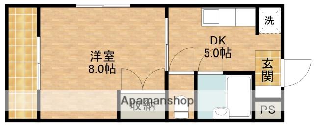 メゾーネマルクⅠ(1DK/2階)の間取り写真