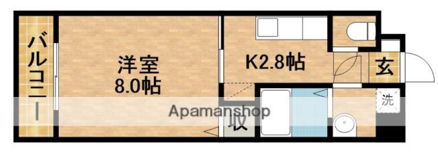 アップル第7 マンション(1K/2階)の間取り写真
