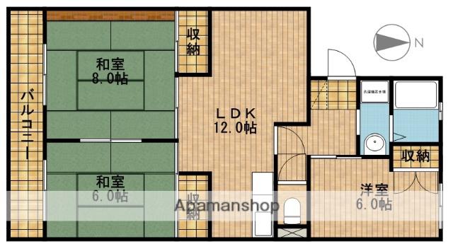 グランドパレス(3LDK/2階)の間取り写真