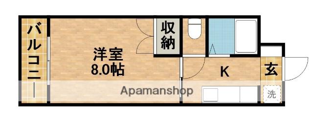 SIMPLEM(1K/1階)の間取り写真