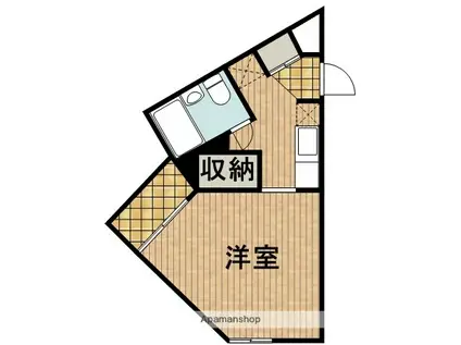カーサ・ミラ浜松(1K/3階)の間取り写真