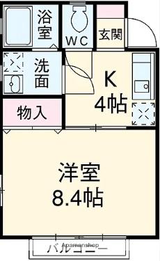 メゾン・ド・パル(1K/2階)の間取り写真