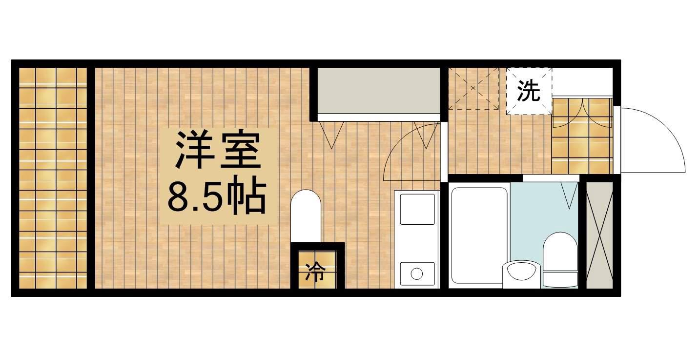 メゾン住吉(ワンルーム/2階)の間取り写真