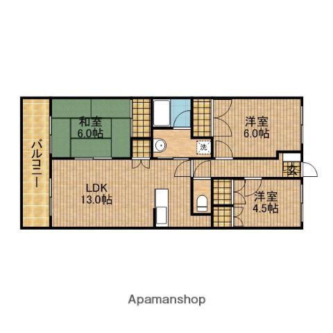 高田レジデンス(3LDK/2階)の間取り写真