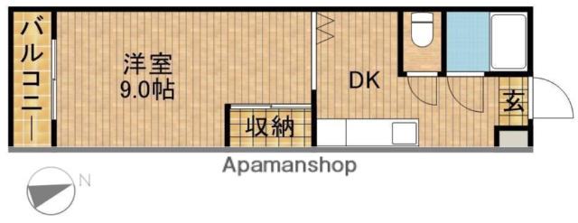 サントピアマンション(1DK/1階)の間取り写真