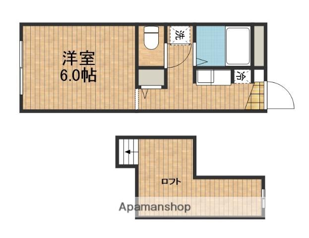 カーサ・フィオーレ(1K/1階)の間取り写真