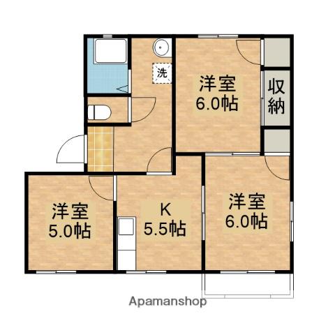 ハイレジデンス南平台(3K/2階)の間取り写真