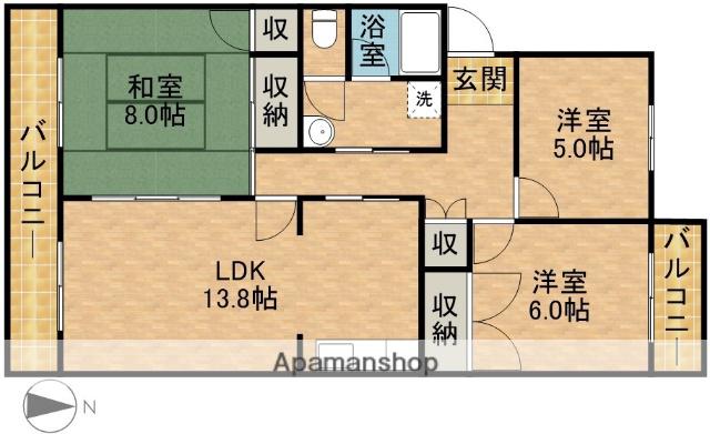 さくらハイツ(3LDK/3階)の間取り写真