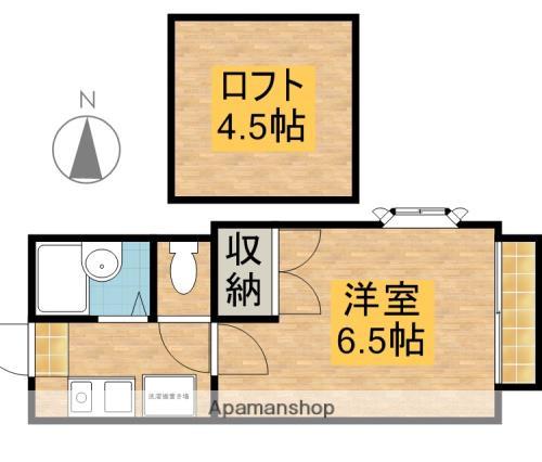グリーン・ミューズ(1K/1階)の間取り写真