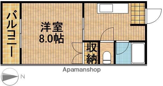 キャッスル御前谷(1K/2階)の間取り写真