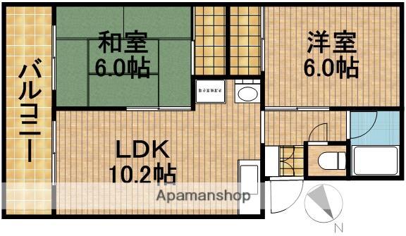 マンション大丸(2LDK/3階)の間取り写真