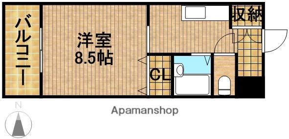 アバンダント鹿谷(ワンルーム/4階)の間取り写真