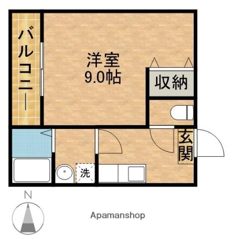 アコール相生(1K/1階)の間取り写真