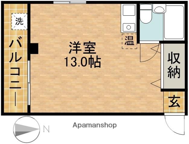 コーポプチⅢ(ワンルーム/3階)の間取り写真