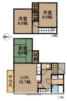 ウエッジタウンＢ(3LDK)の間取り写真