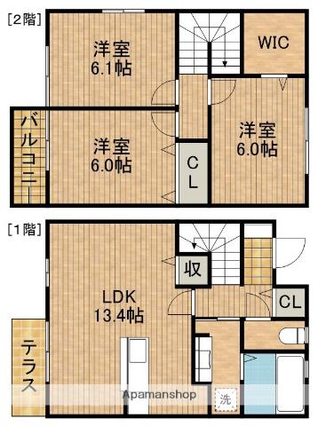 ヴィラ・ソレイユ(3LDK)の間取り写真