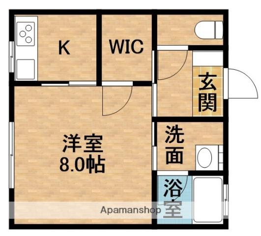 ミヨシハイツ(1K/1階)の間取り写真