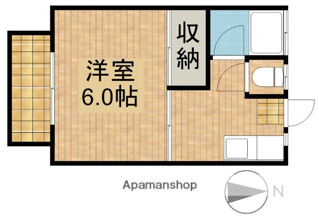 カクサン第二コーポ(1K/2階)の間取り写真