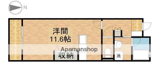 ル・リオン椿(ワンルーム/3階)の間取り写真